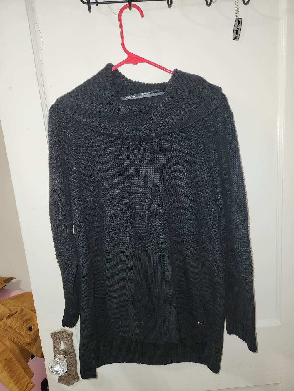 Calvin Klein Black Cowl Neck Knit Sweater